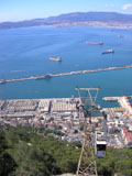 panorama Gibraltaru, kolejska linowa na ska