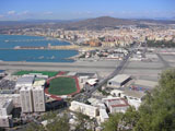 panorama Gibraltaru, lotnisko w Gibraltarze
