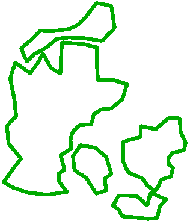mapa Danii